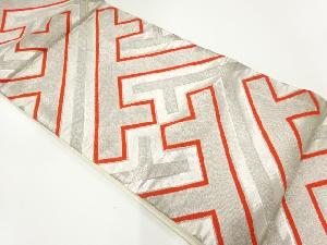 アンティーク 幾何学模様織出し袋帯(材料)